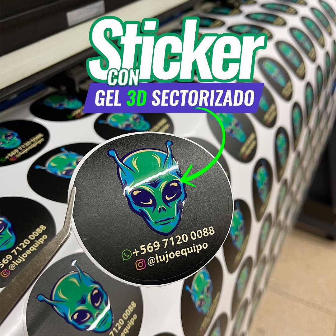 Stickers UV Premium con Sectorizado