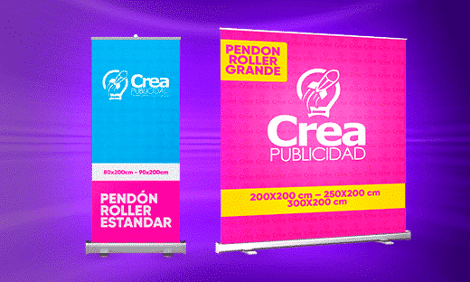 Pendones Roller estándar y grande