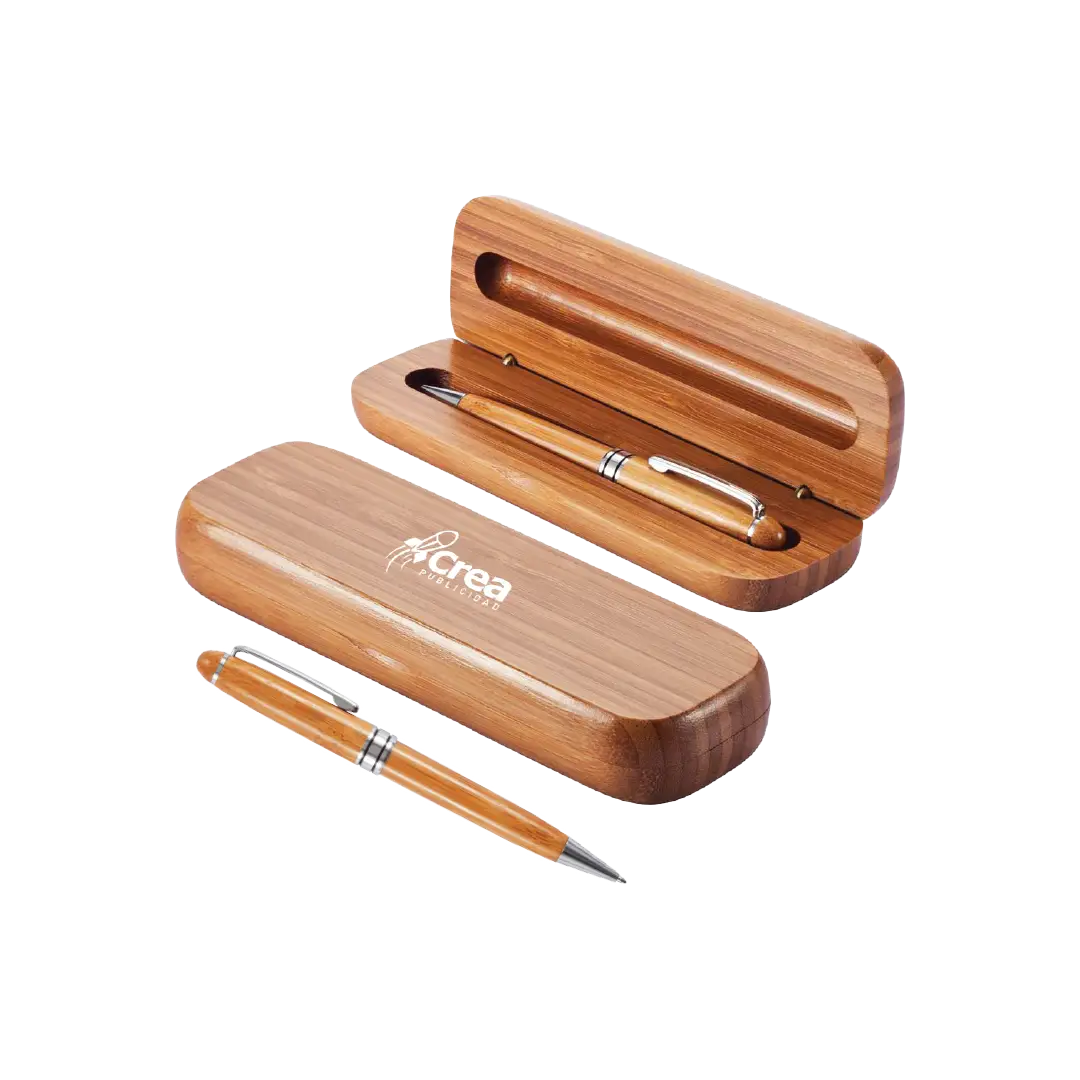 Set Bolígrafo Estuche Bambo