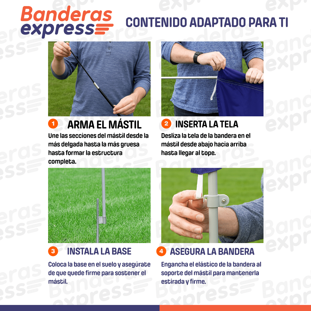 Banderas Vela Publicitarias Kit 4 Unidades