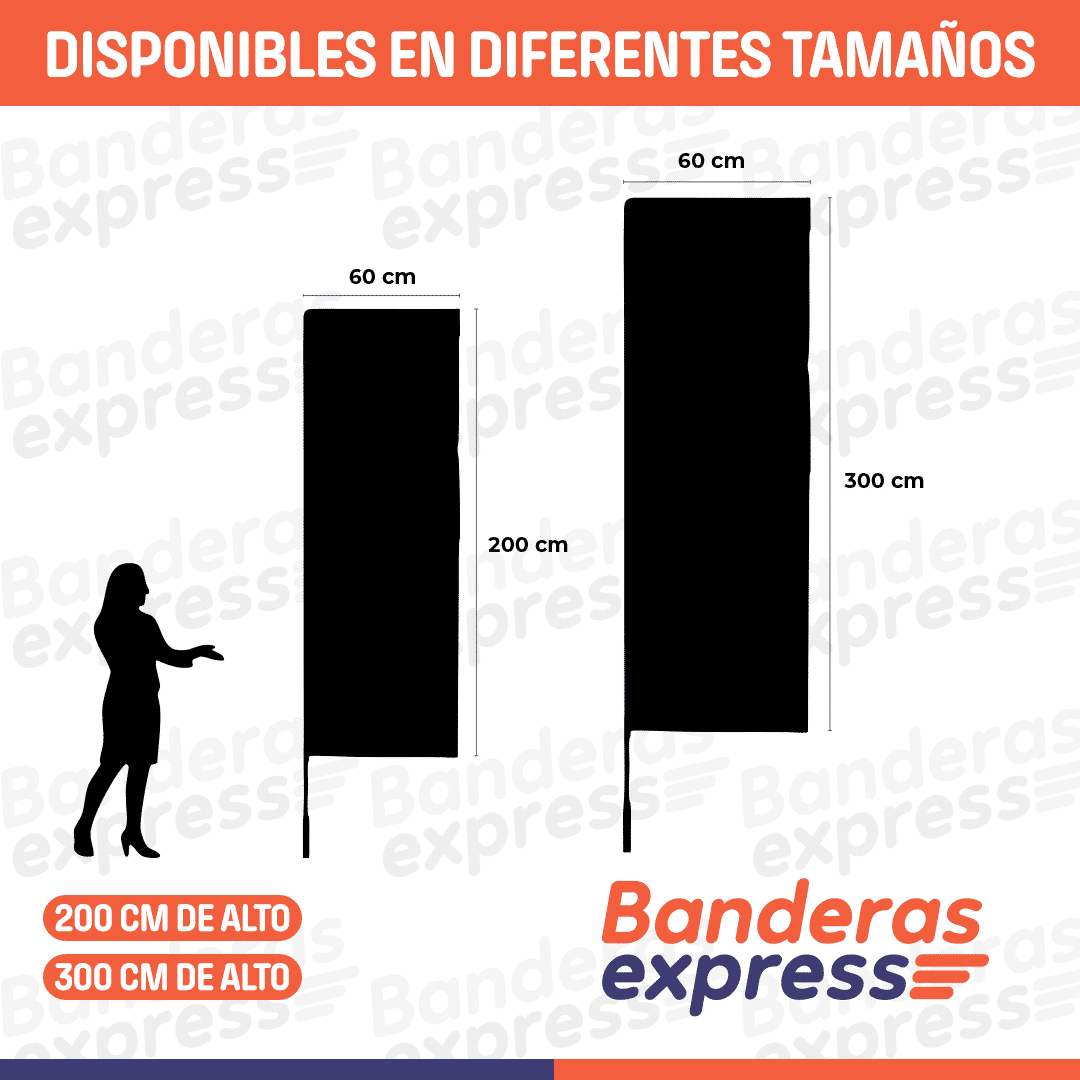 Banderas Recta Kit 4 Unidades