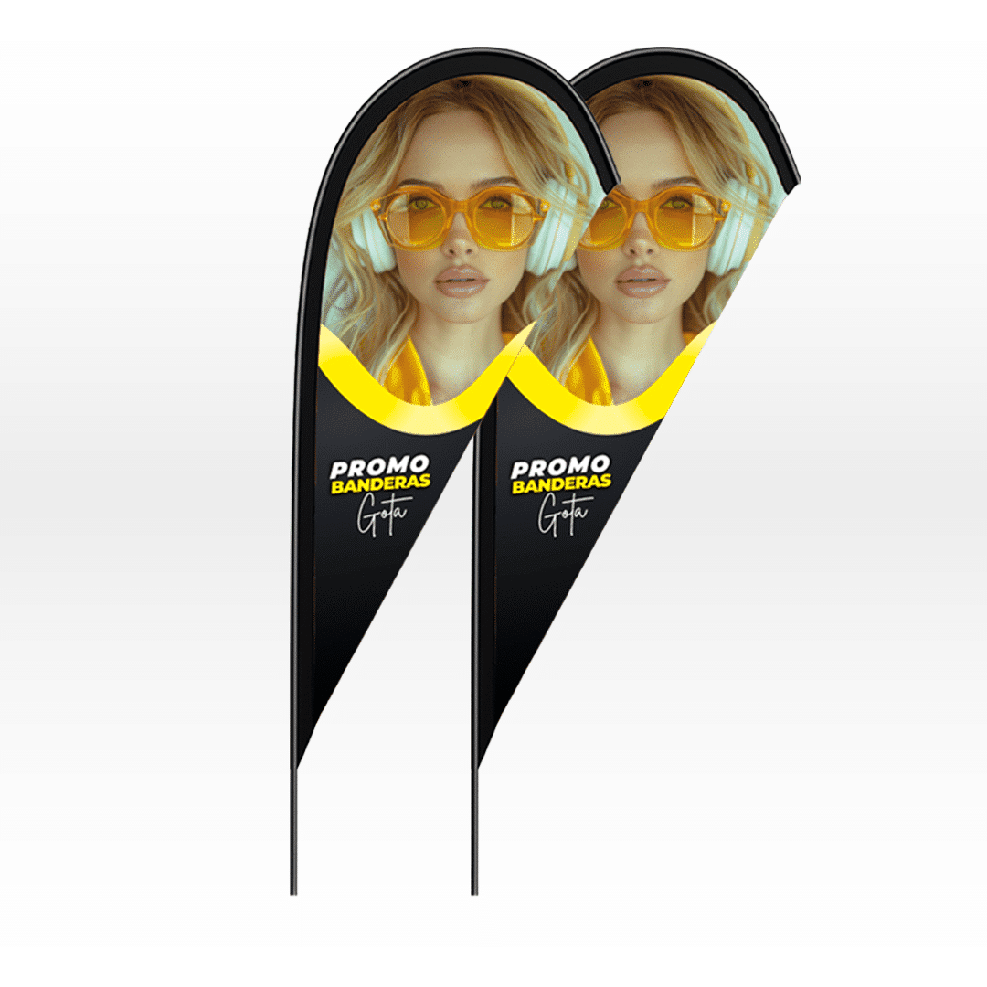 Banderas Gota Publicitarias Kit 2 Unidades