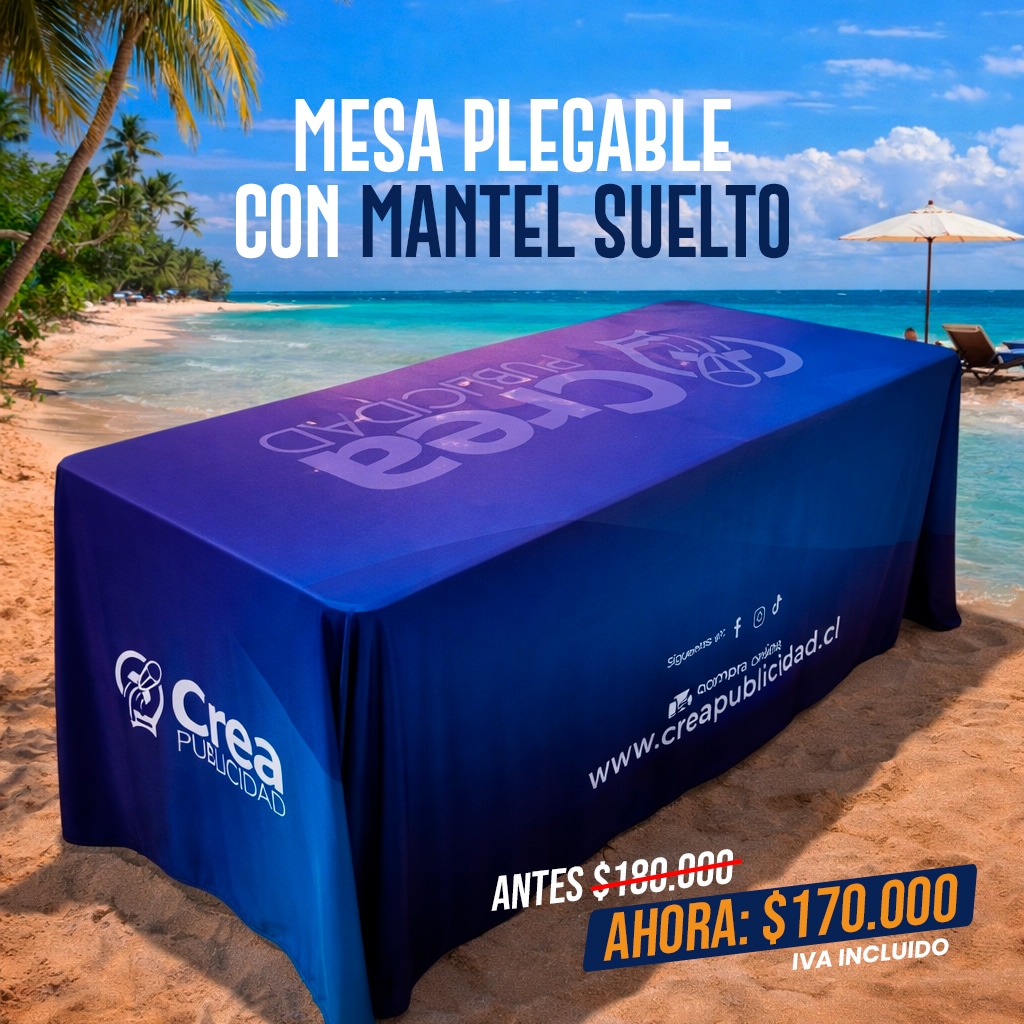 Punto de Venta - Mesa Plegable con Mantel Suelto